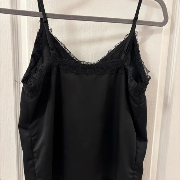 Topshop Black Lace Detail Cami Camisole Top - Picture 4 of 10